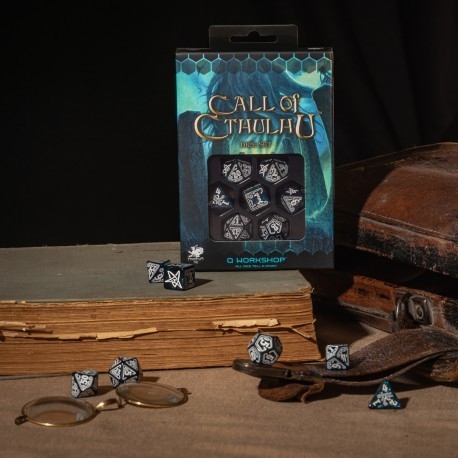 Call of Cthulhu Abyssal & white Dice Set