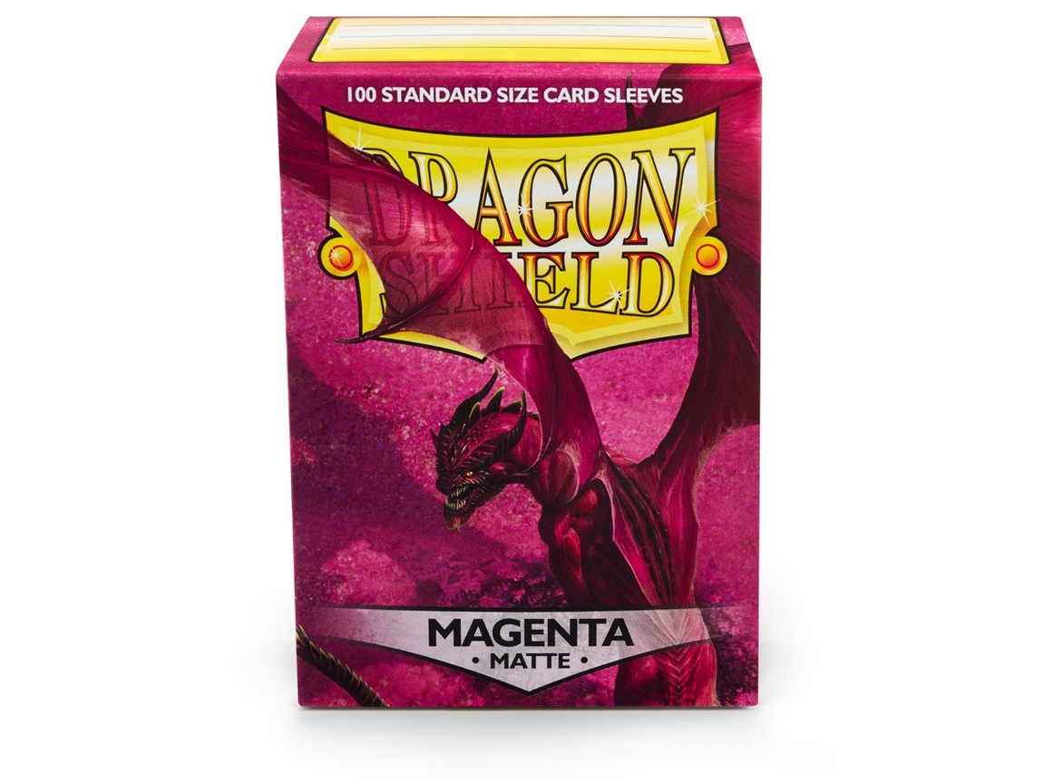 Dragon Shield Magenta Matte 100 Standard Size Card Sleeves