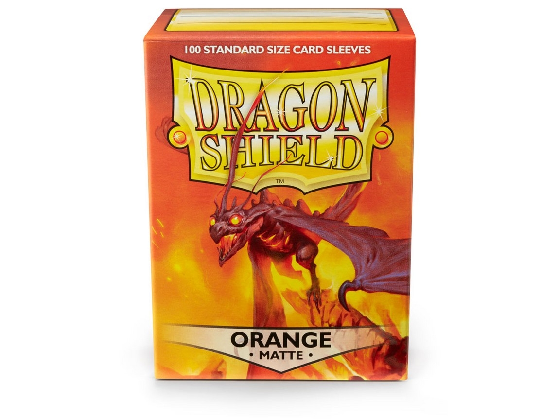 Dragon Shield Orange Matte 100 Standard Size Card Sleeves