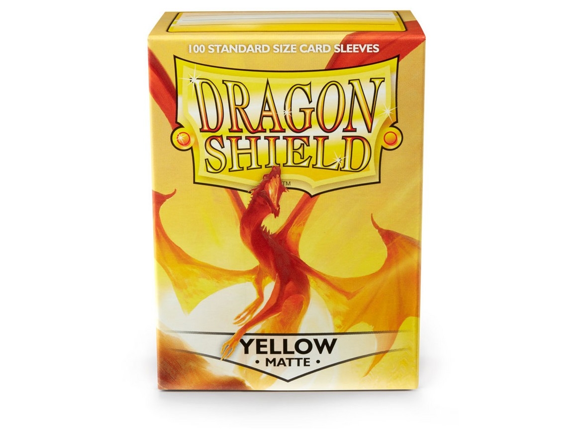 Dragon Shield Yellow Matte 100 Standard Size Card Sleeves