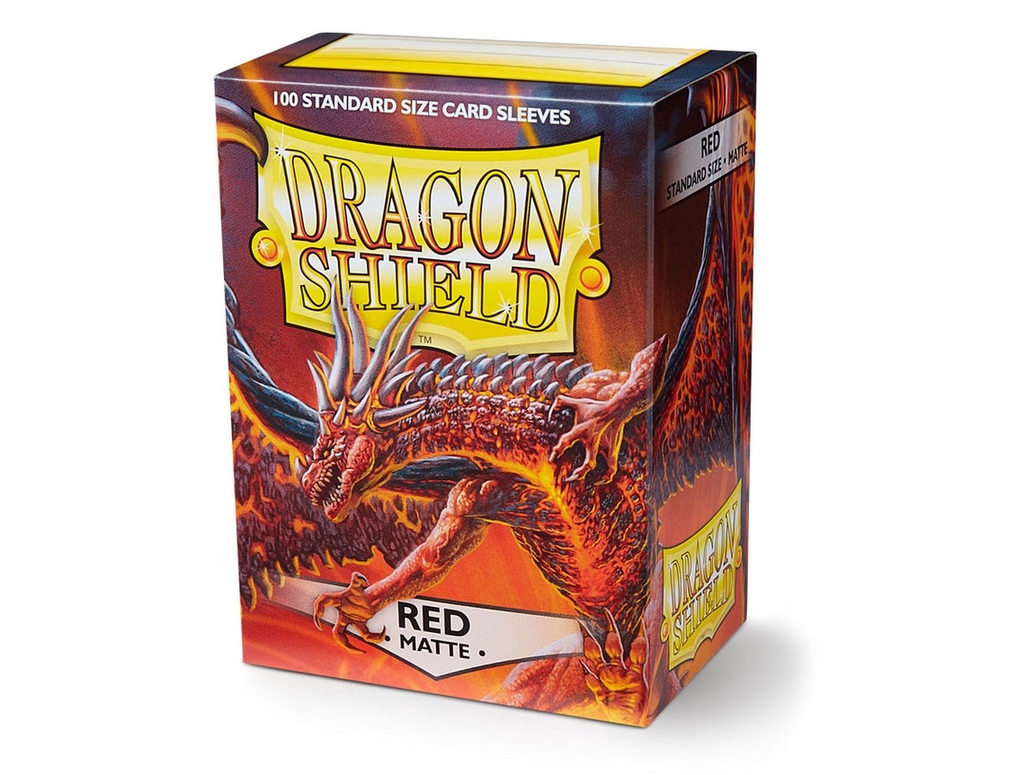 Dragon Shield Red Matte 100 Standard Size Card Sleeves