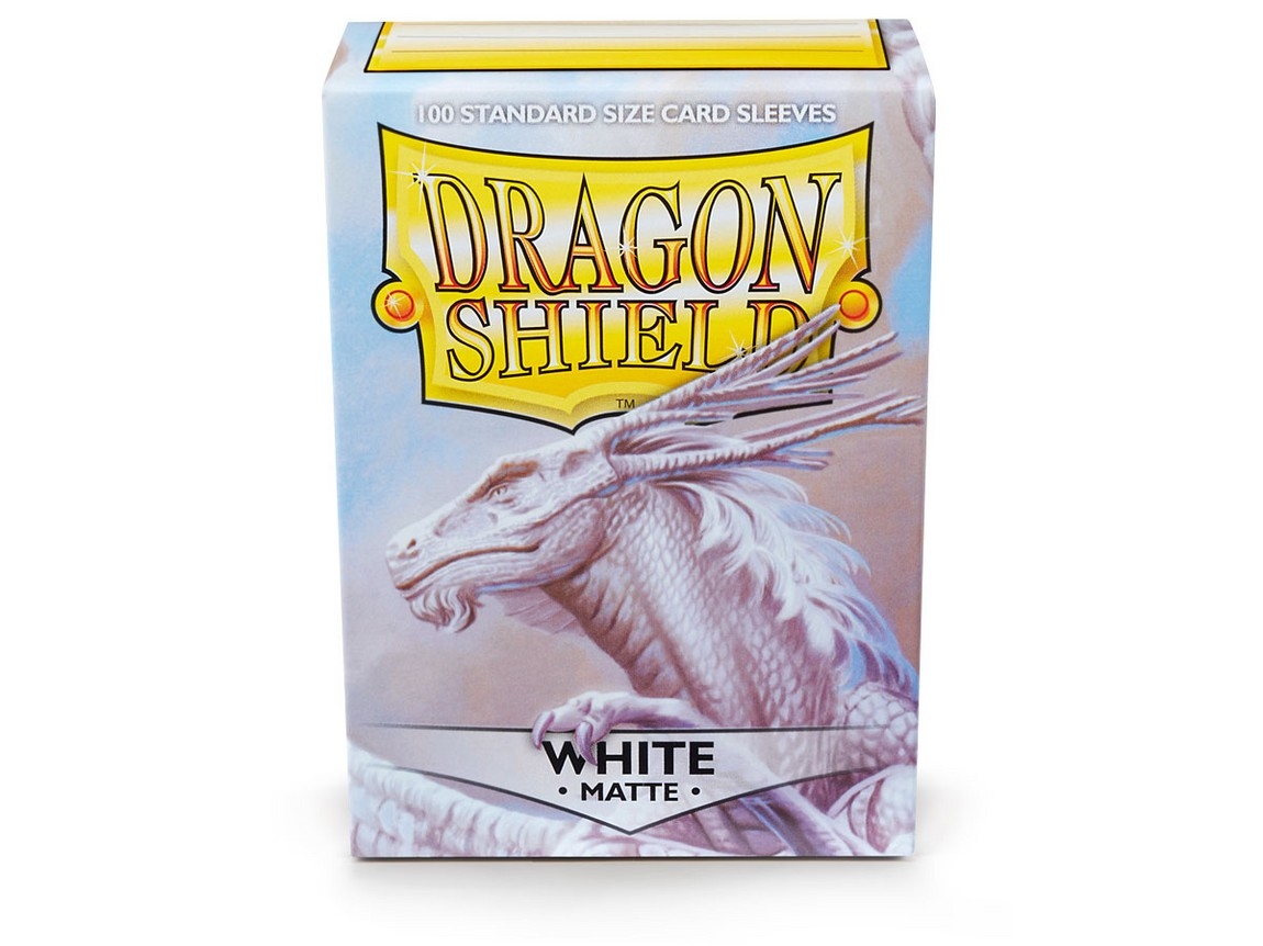 Dragon Shield White Matte 100 Standard Size Card Sleeves