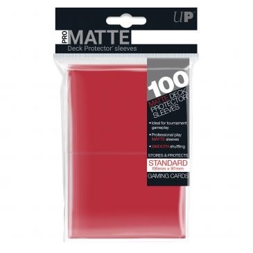 Protecteurs de Cartes Standard Pro-Matte Rouge 100ct  66mm X 91mm