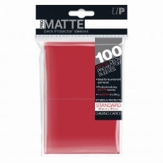 Protecteurs de Cartes Standard Pro-Matte Rouge 100ct  66mm X 91mm