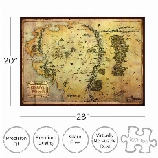 Carte du Hobbit 1000 Pièces