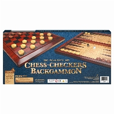 Jeu d'Échecs/Dames/Backgammon 3 en 1