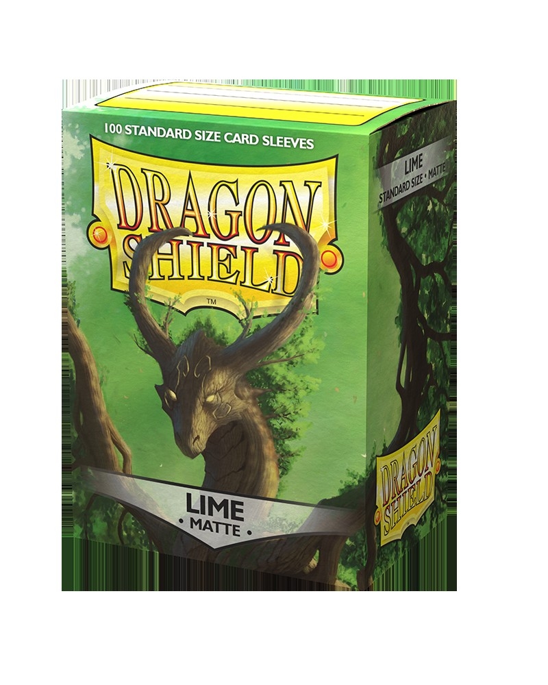 Dragon Shield Lime Matte 100 Standard Size Card Sleeves