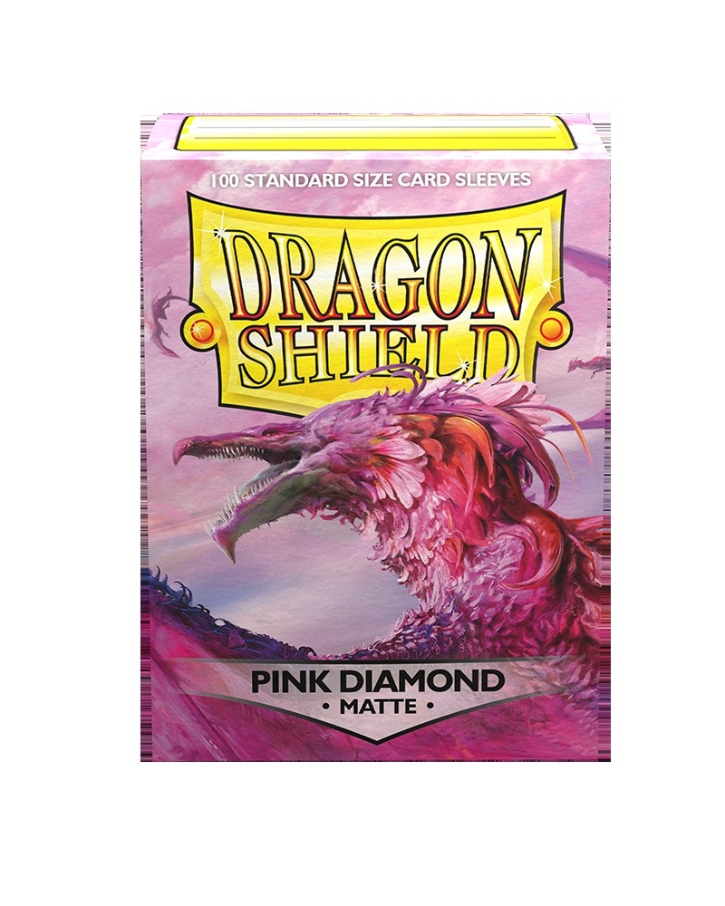 Dragon Shield Pink Diamond Matte 100 Standard Size Card Sleeves