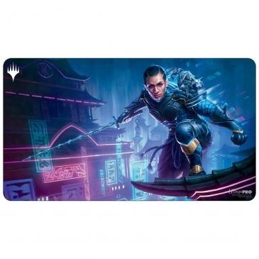 Kamigawa Neon Dynasty Playmat V2 featuring Kaito Shizuki for Magic: The Gathering